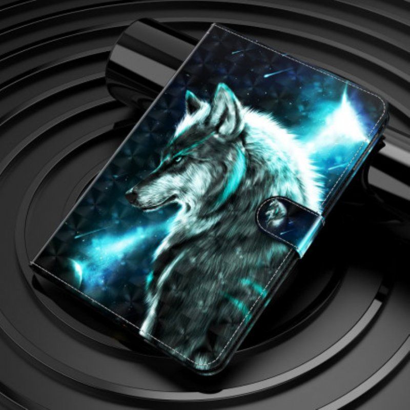 Fodral Samsung Galaxy Tab S8 / Tab S7 Faux Leather Wolf