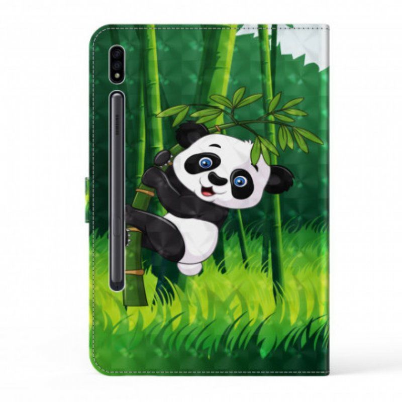 Fodral Samsung Galaxy Tab S8 / Tab S7 Panda I Konstläder