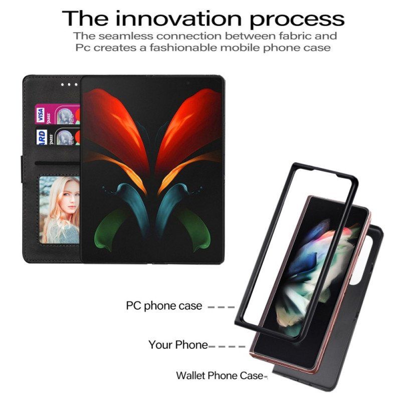 Fodral Samsung Galaxy Z Fold 4 Med Kedjar Strappy Glamour