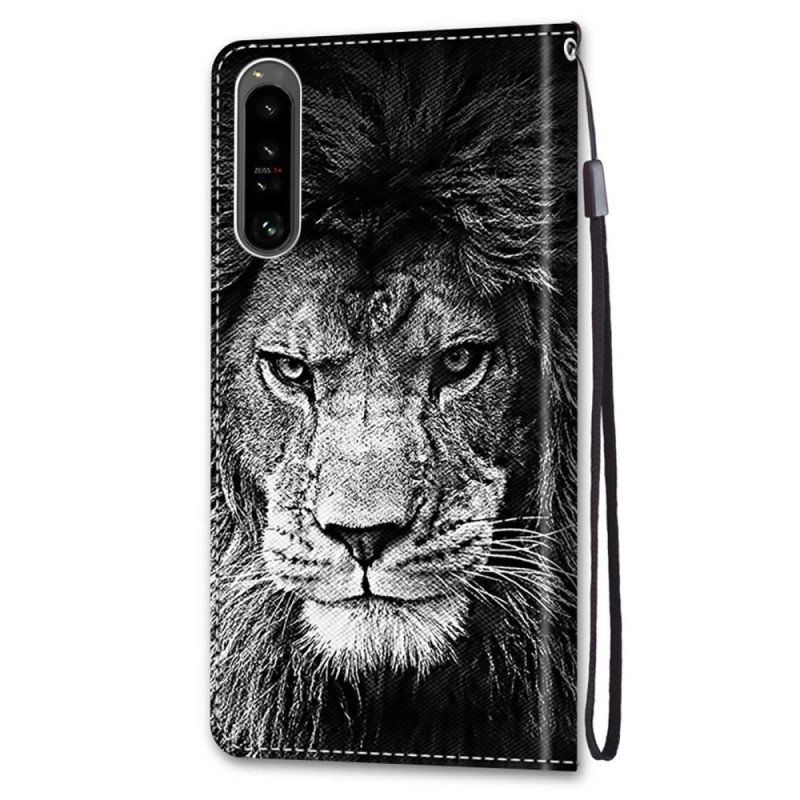 Fodral Sony Xperia 1 IV Med Kedjar Lanyard Lion