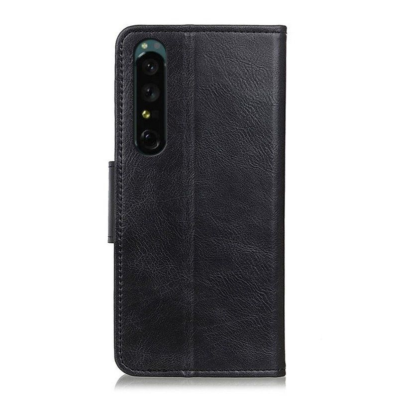 Fodral Sony Xperia 1 IV Stil Läderlås Vändbar