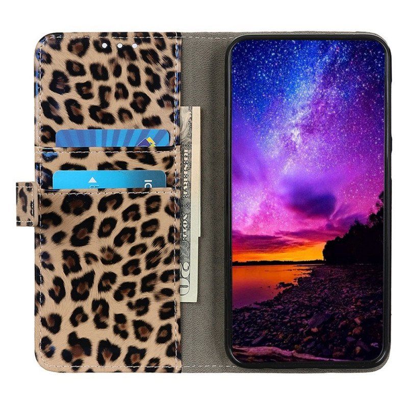 Fodral Sony Xperia 10 IV Leopardhudeffekt