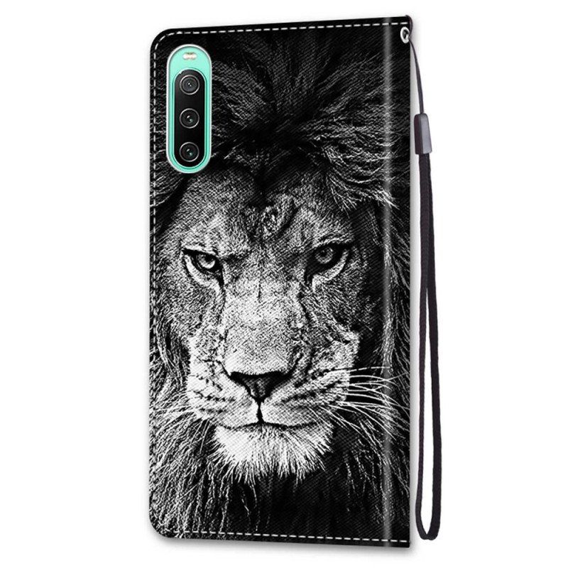 Fodral Sony Xperia 10 IV Med Kedjar Lanyard Lion