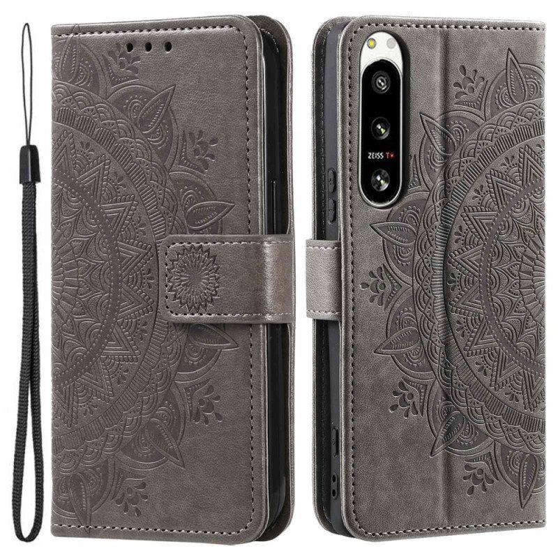 Fodral Sony Xperia 5 IV Med Kedjar Strappy Sun Mandala