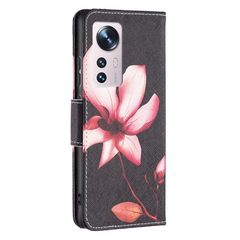 Fodral Xiaomi 12 / 12X Rosa Blomma