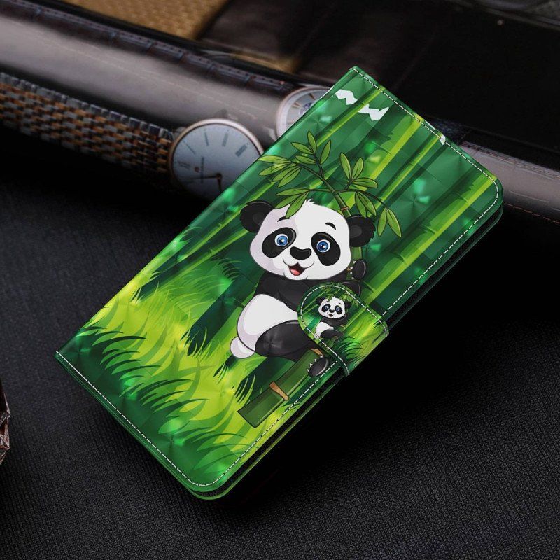 Fodral Xiaomi 12 Lite Med Kedjar Bambu Panda Med Snodd