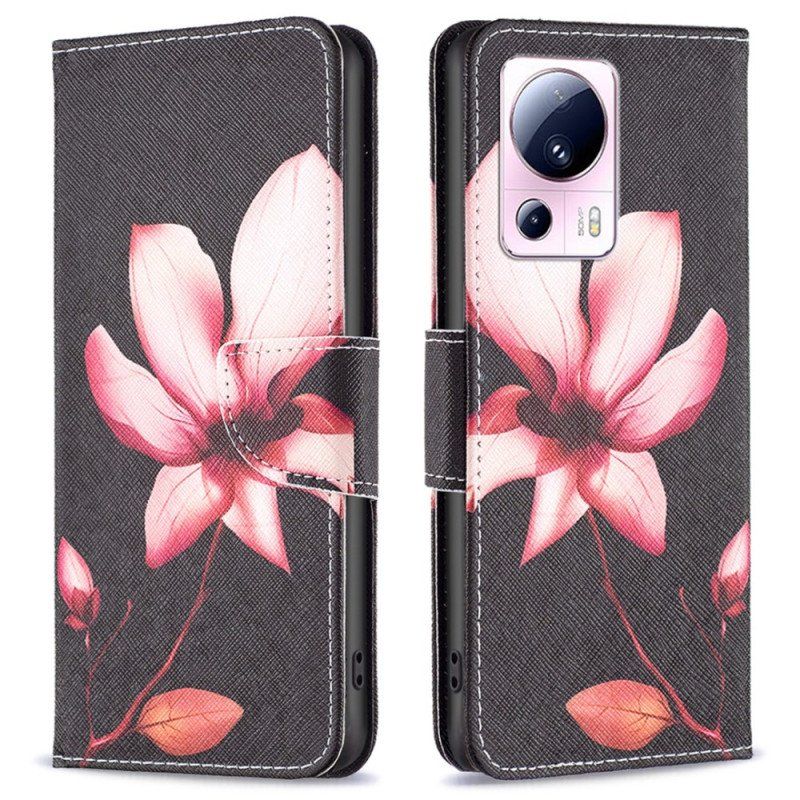 Fodral Xiaomi 13 Lite Rosa Blomma