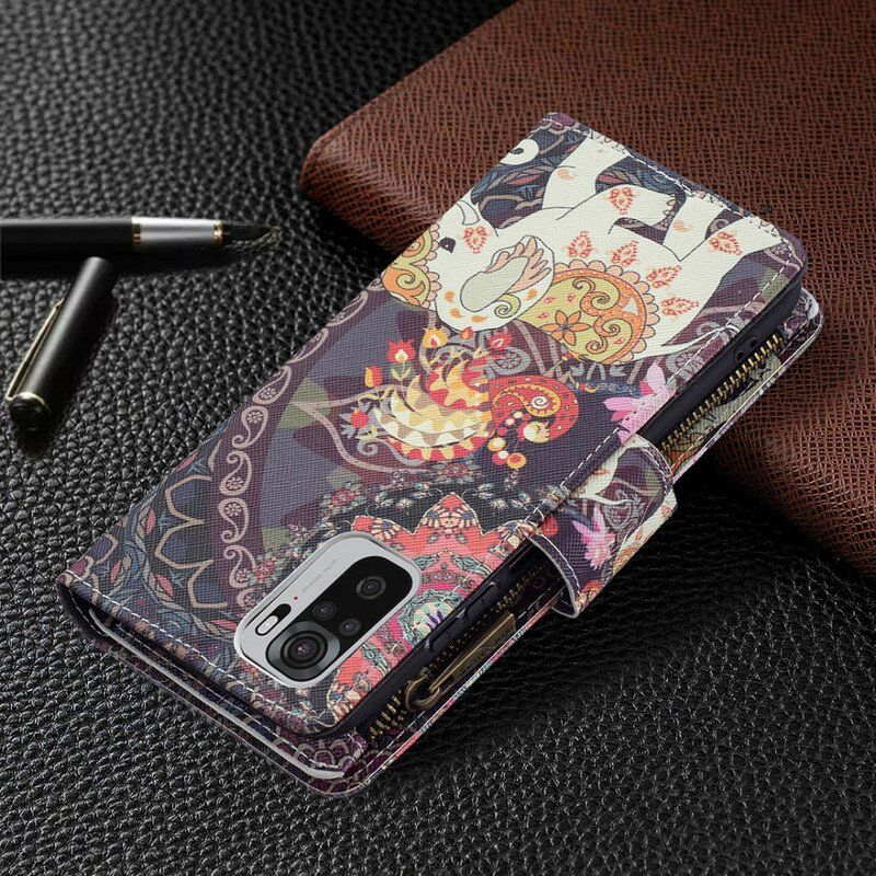 Fodral Xiaomi Redmi Note 10 / 10S Elephant Zip-ficka