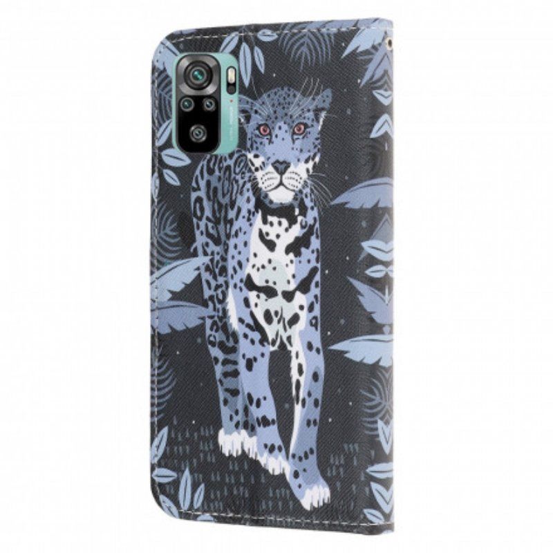 Fodral Xiaomi Redmi Note 10 / 10S Med Kedjar Strappy Leopard