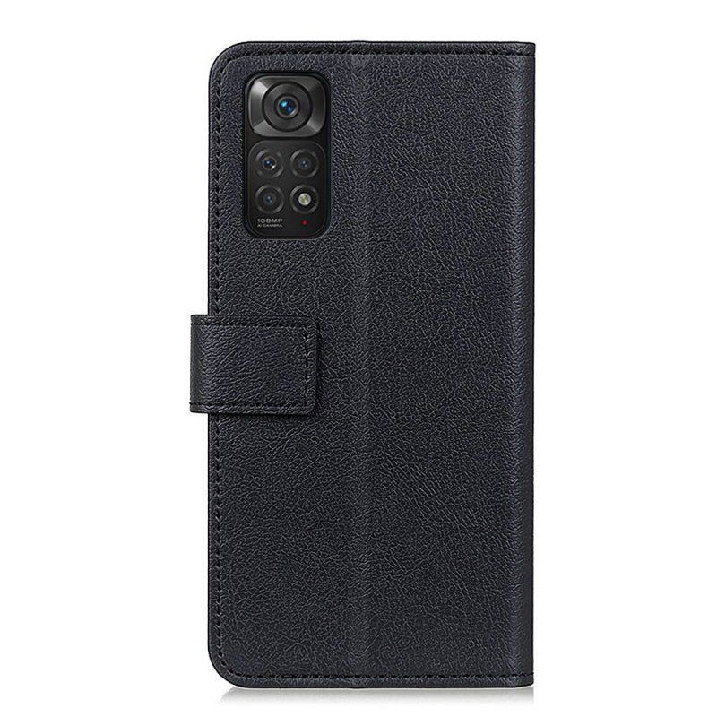 Fodral Xiaomi Redmi Note 11 / 11S Premium Litchi Konstläder