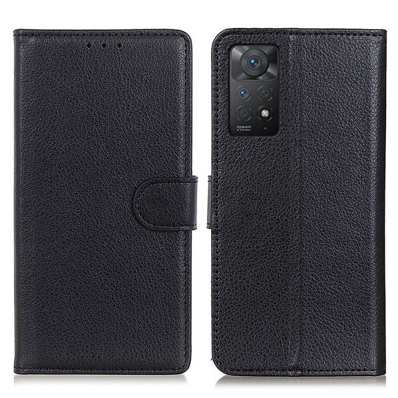 Fodral Xiaomi Redmi Note 11 Pro / 11 Pro 5G Traditionellt Litchi Konstläder