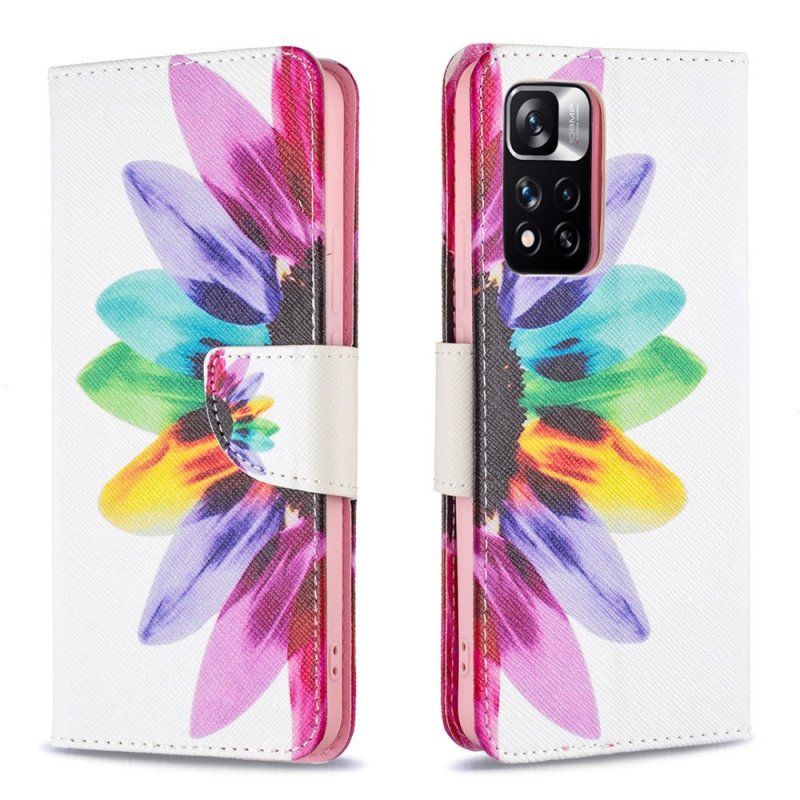 Fodral Xiaomi Redmi Note 11 Pro Plus 5G Akvarell Blomma