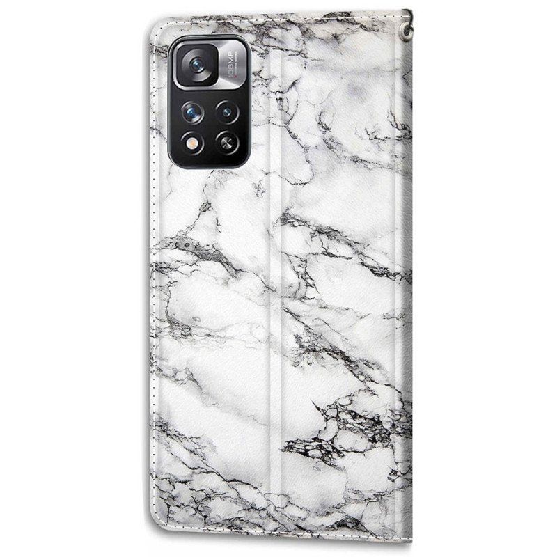 Fodral Xiaomi Redmi Note 11 Pro Plus 5G Med Kedjar Strappy Marble Elegance