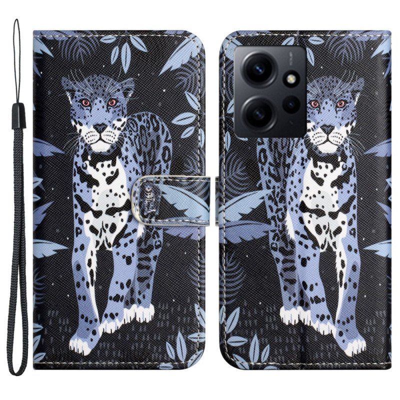 Fodral Xiaomi Redmi Note 12 4G Med Kedjar Strappy Leopard