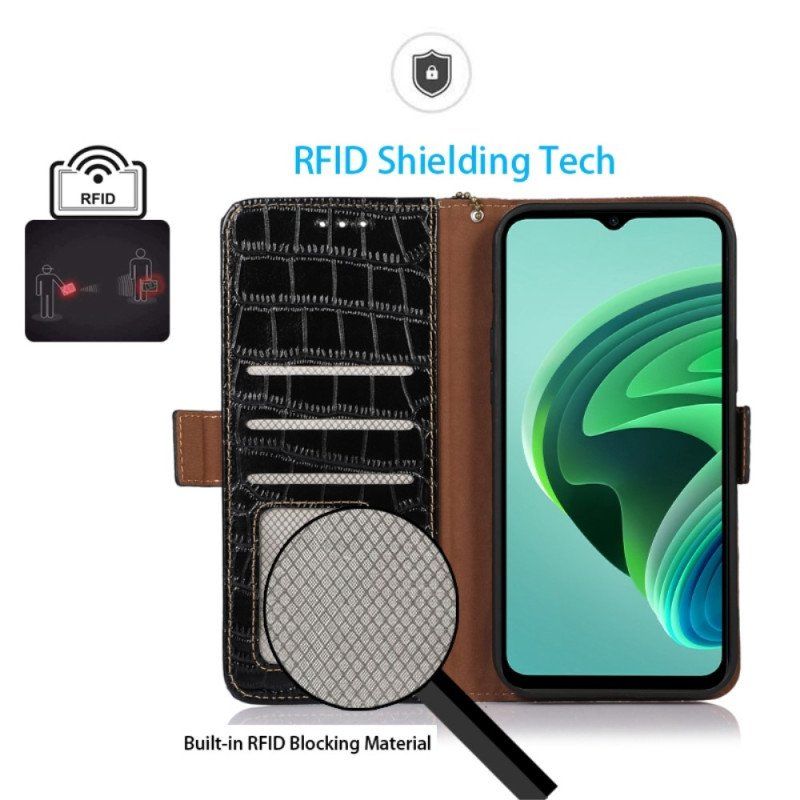 Fodral Xiaomi Redmi Note 12 Pro Plus Crocodile Style Rfid