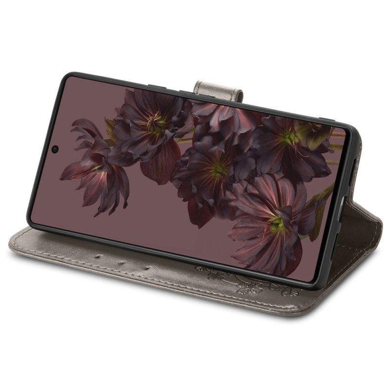 Folio-fodral Google Pixel 7 Asiatiska Blommor