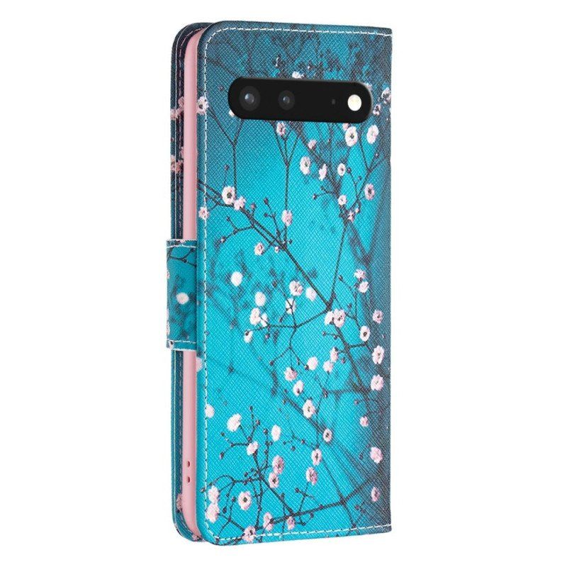 Folio-fodral Google Pixel 7 Blommande Grenar