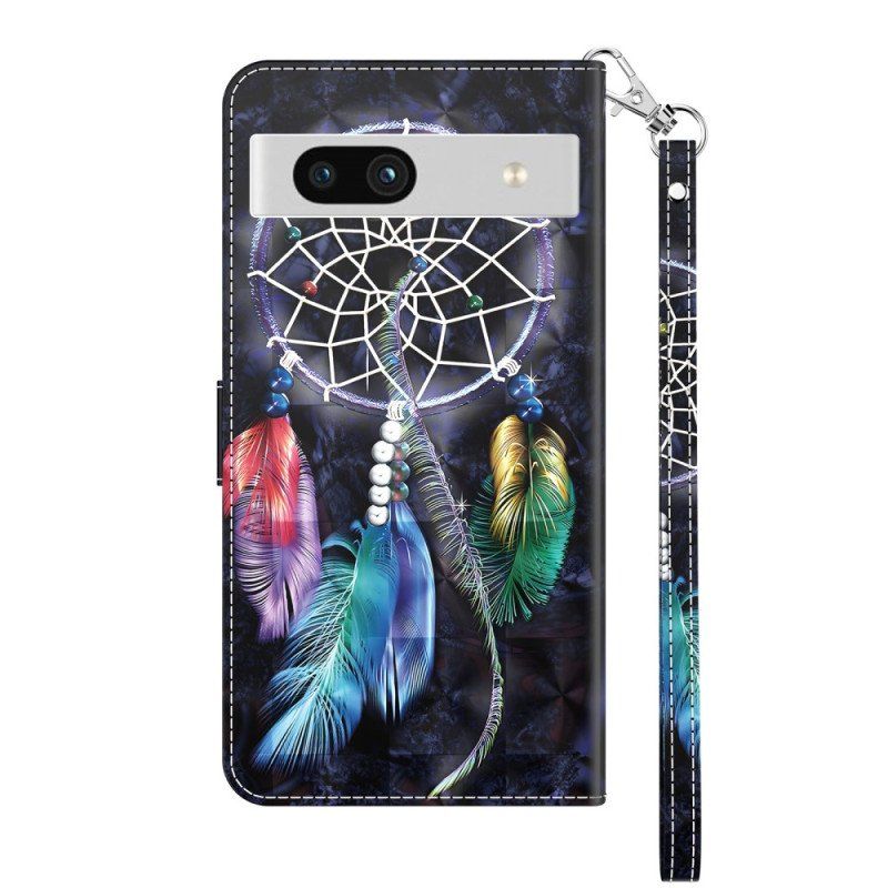 Folio-fodral Google Pixel 7A Med Kedjar Strap Dream Catcher