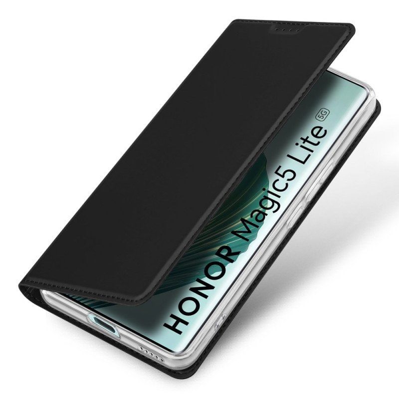 Folio-fodral Honor Magic 5 Lite Läderfodral Skin Pro Dux Ducis