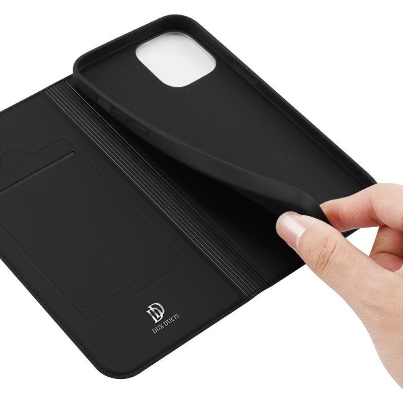 Folio-fodral iPhone 14 Läderfodral Skin Pro Dux Ducis