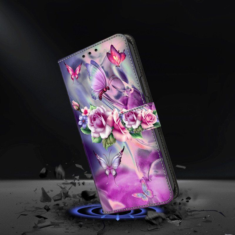 Folio-fodral iPhone 15 Pro Vackra Blommor