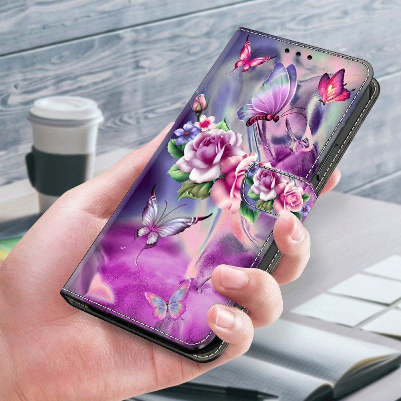 Folio-fodral iPhone 15 Pro Vackra Blommor