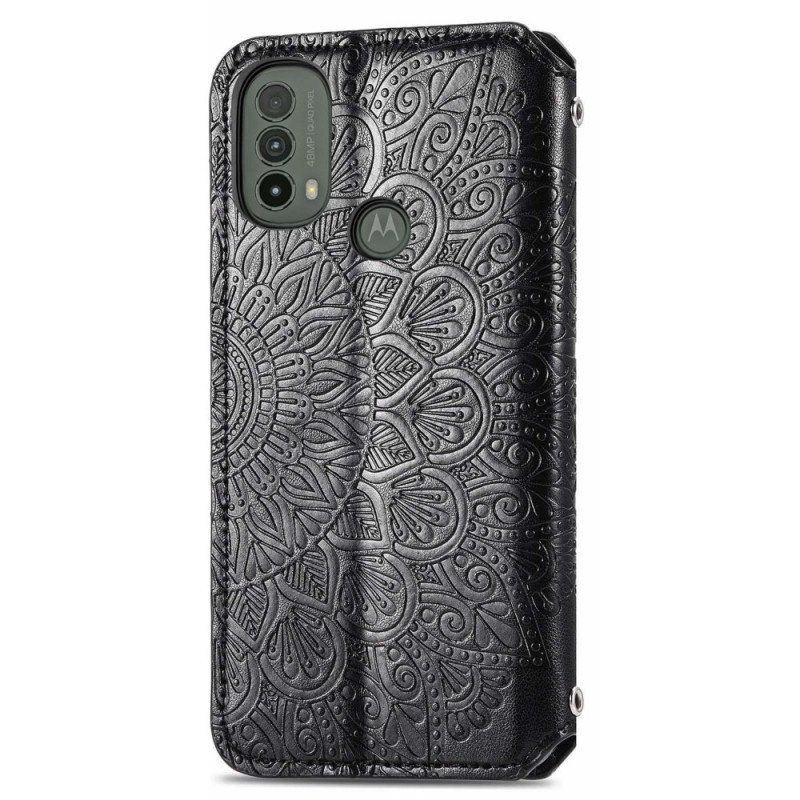 Folio-fodral Moto E40 / E30 / E20 Läderfodral Mandala