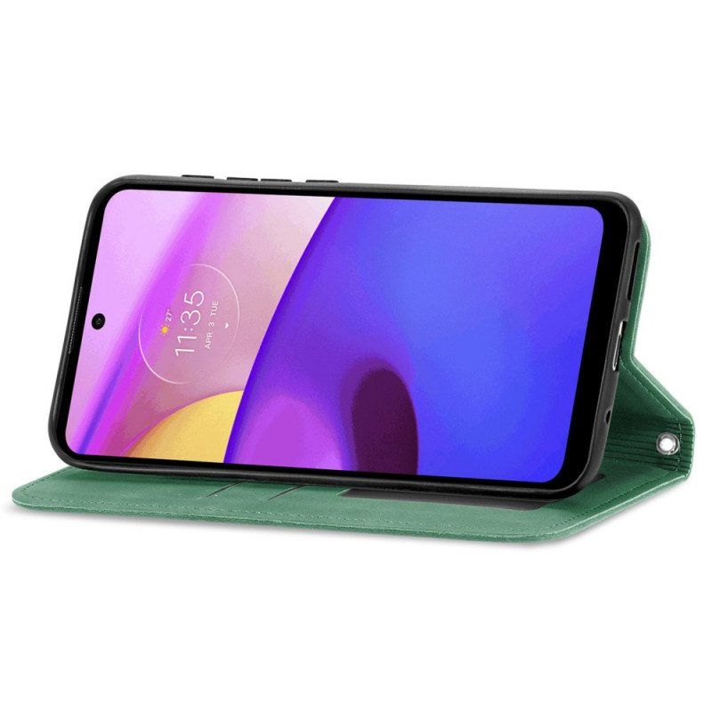 Folio-fodral Moto E40 / E30 / E20 Läderfodral Skin-touch Design