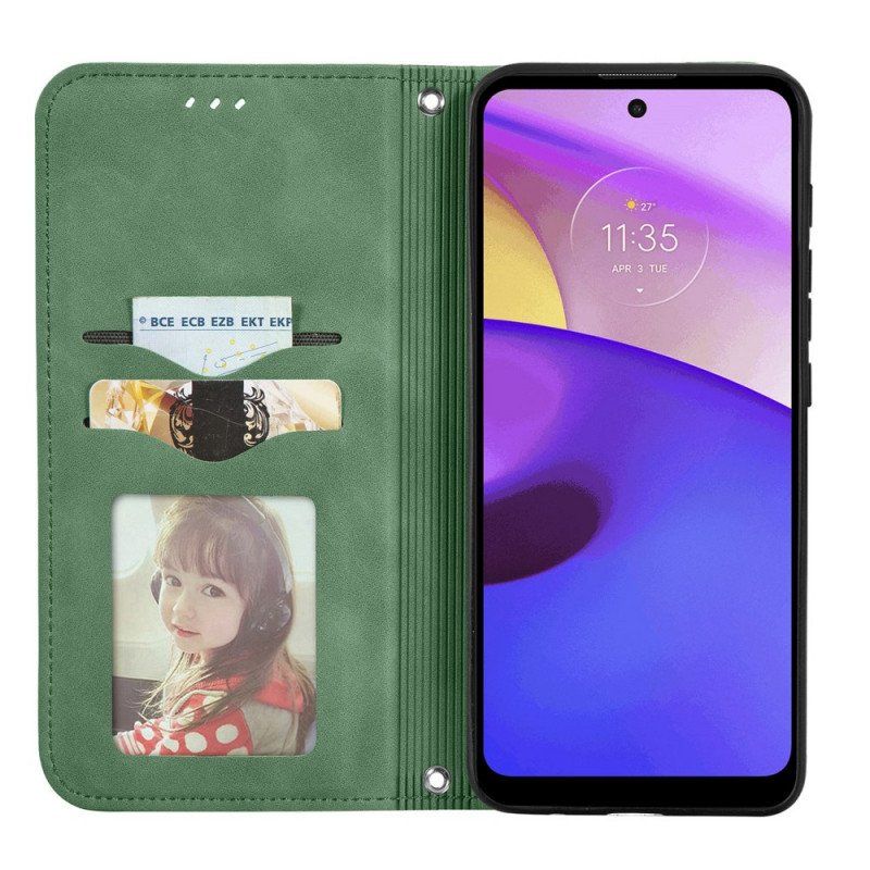 Folio-fodral Moto E40 / E30 / E20 Läderfodral Skin-touch Design