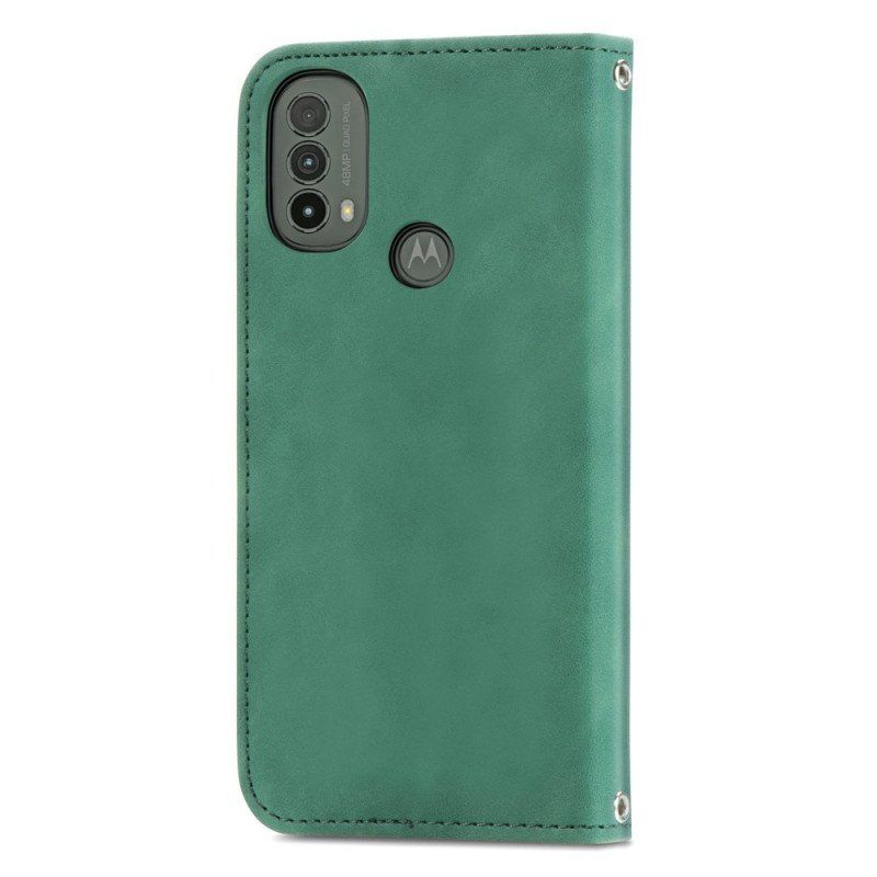 Folio-fodral Moto E40 / E30 / E20 Läderfodral Skin-touch Design