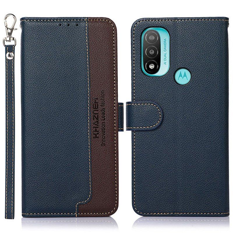 Folio-fodral Moto E40 / E30 / E20 Lychee Style Rfid Khazneh