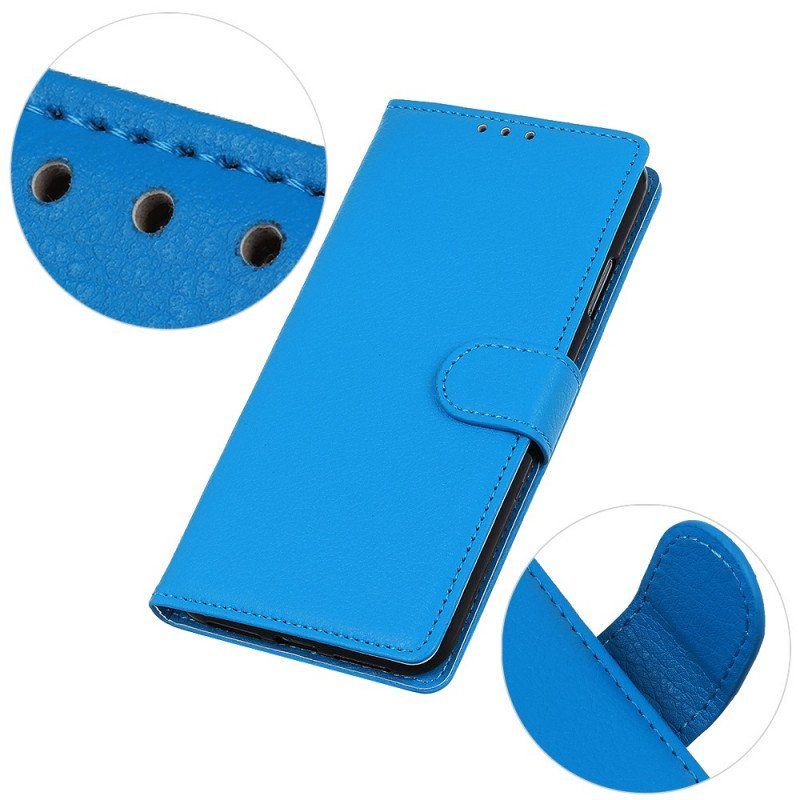 Folio-fodral Moto E40 / E30 / E20 Traditionellt Litchi