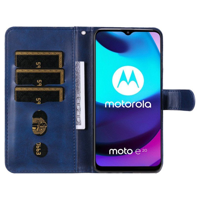 Folio-fodral Moto E40 / E30 / E20 Vintage Myntväska