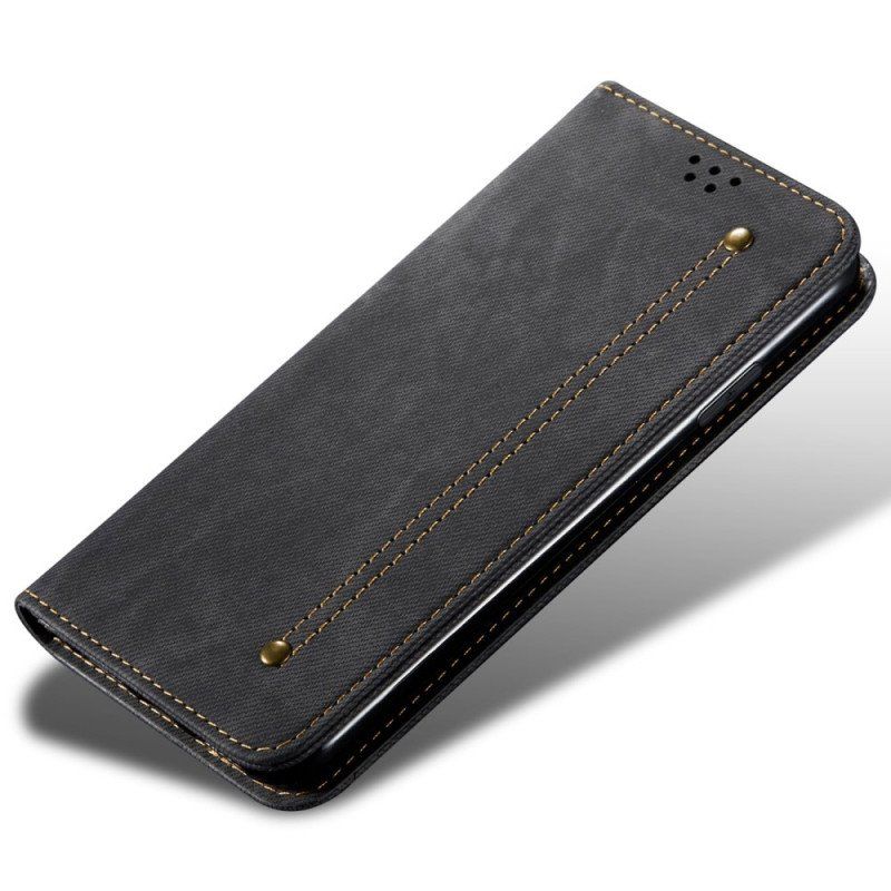 Folio-fodral OnePlus Nord 2T 5G Läderfodral Denim Tyg