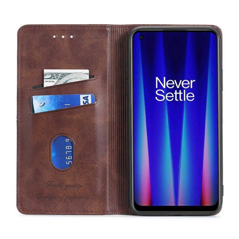 Folio-fodral OnePlus Nord 2T 5G Läderfodral Sömar