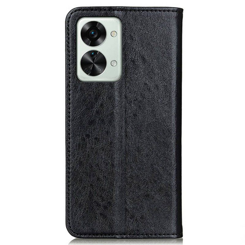 Folio-fodral OnePlus Nord 2T 5G Läderfodral Texturerat Konstläder