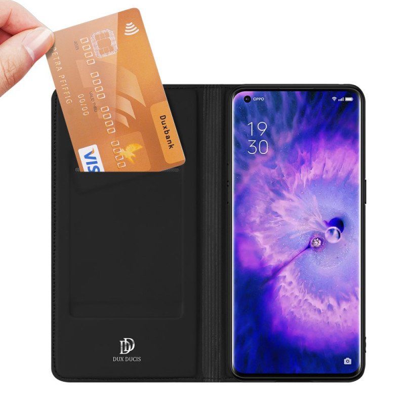 Folio-fodral Oppo Find X5 Pro Läderfodral Skin Pro Series Dux Ducis