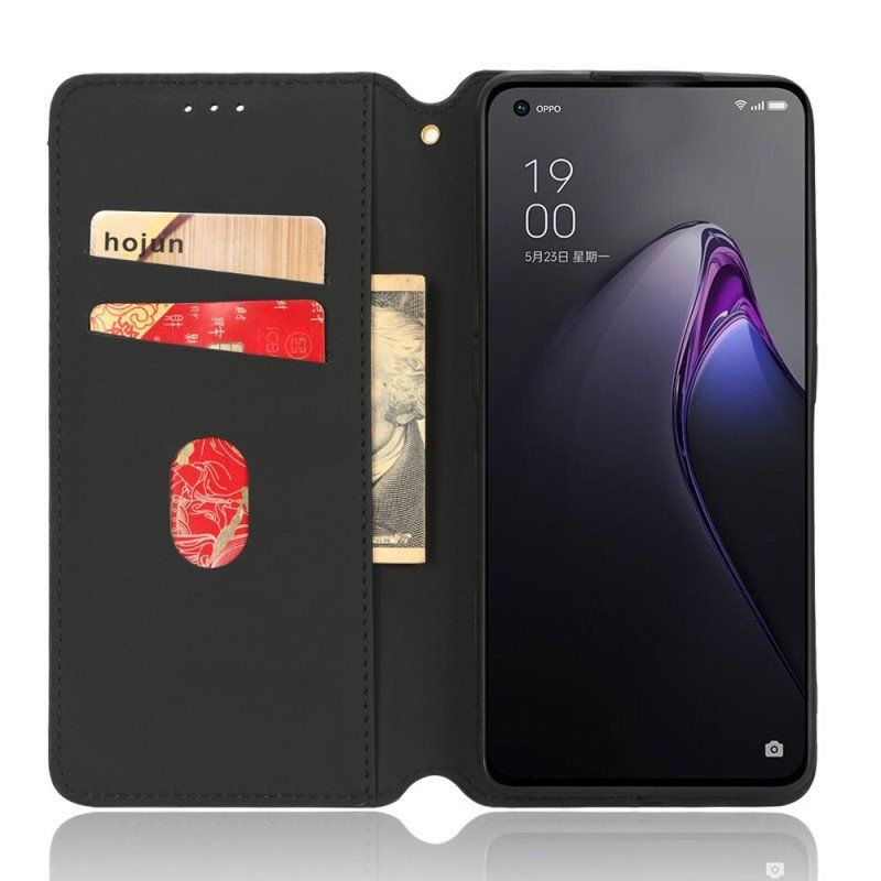 Folio-fodral Oppo Reno 8 Läderfodral 3d Cube Lädereffekt