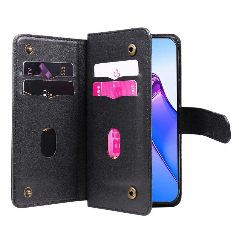 Folio-fodral Oppo Reno 8 Pro Korthållare