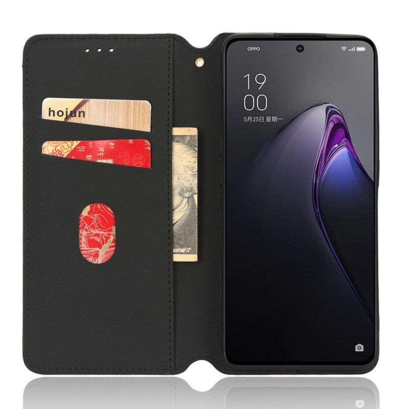 Folio-fodral Oppo Reno 8 Pro Läderfodral 3d Cube Lädereffekt