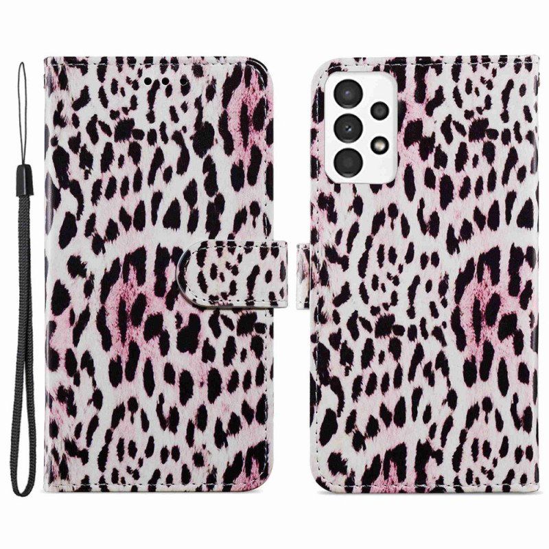 Folio-fodral Samsung Galaxy A13 Leopardmönster