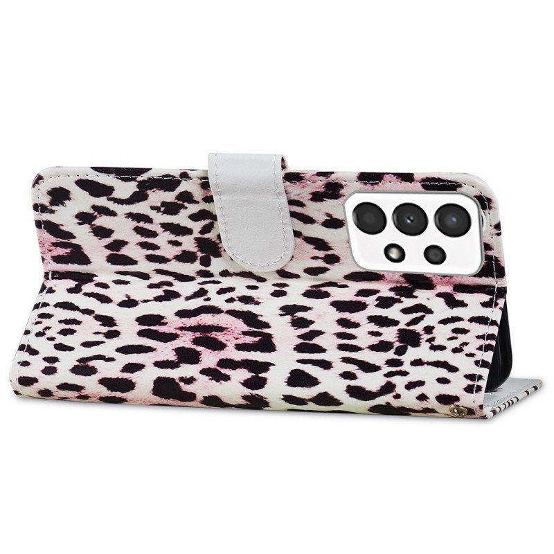 Folio-fodral Samsung Galaxy A13 Leopardmönster