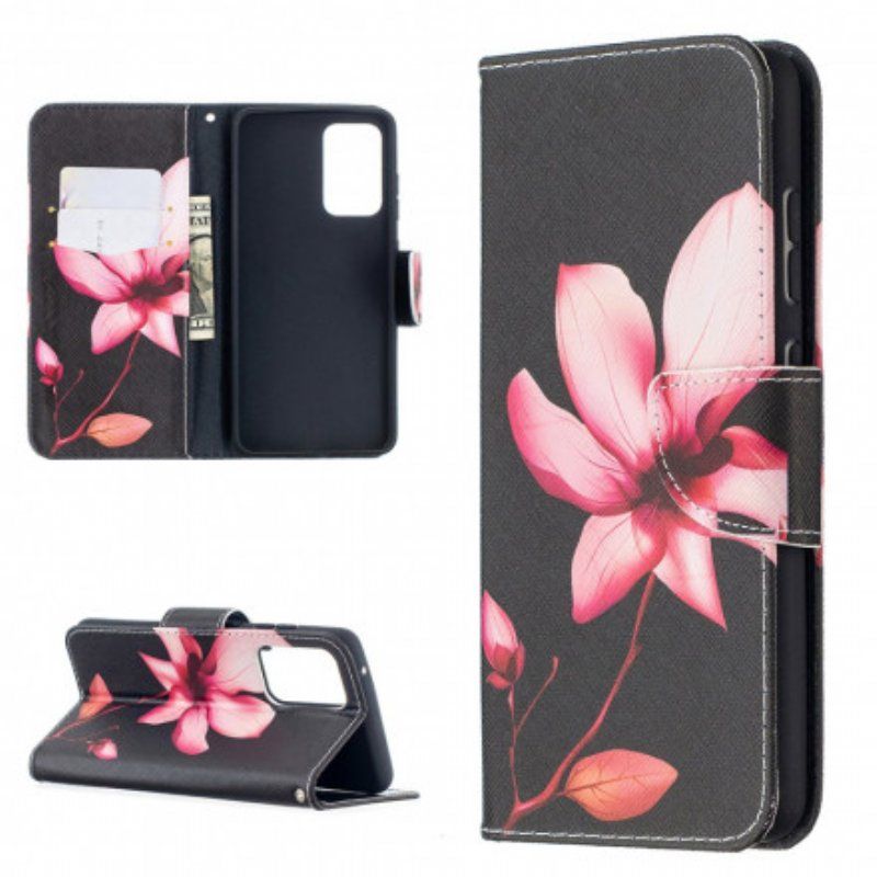 Folio-fodral Samsung Galaxy A52 4G / A52 5G / A52s 5G Rosa Blomma