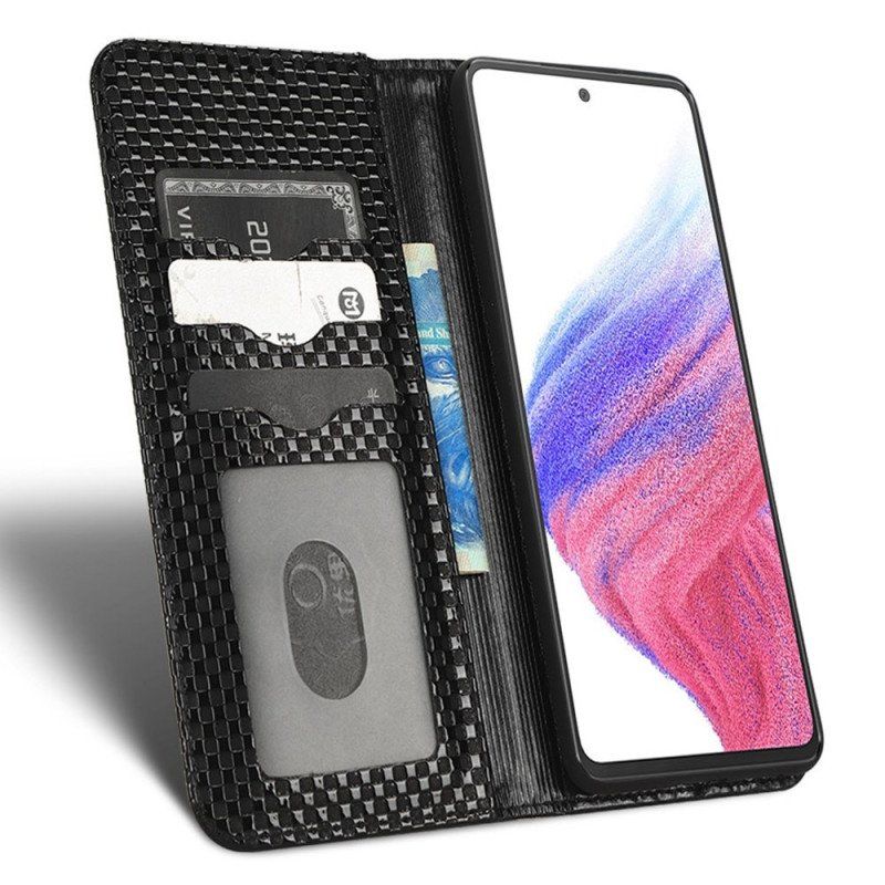 Folio-fodral Samsung Galaxy A53 5G Läderfodral 3d-struktur