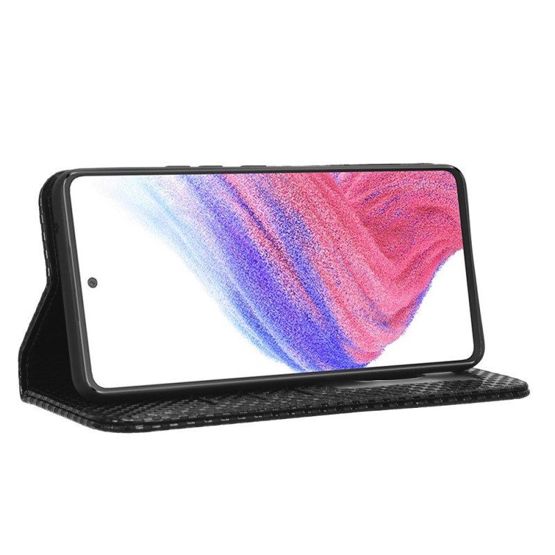 Folio-fodral Samsung Galaxy A53 5G Läderfodral 3d-struktur