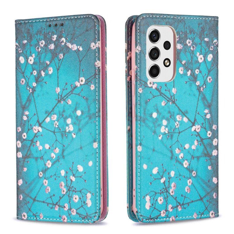 Folio-fodral Samsung Galaxy A53 5G Läderfodral Blommande Grenar