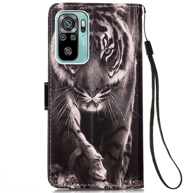 Folio-fodral Samsung Galaxy A53 5G Med Kedjar Strappy Night Tiger