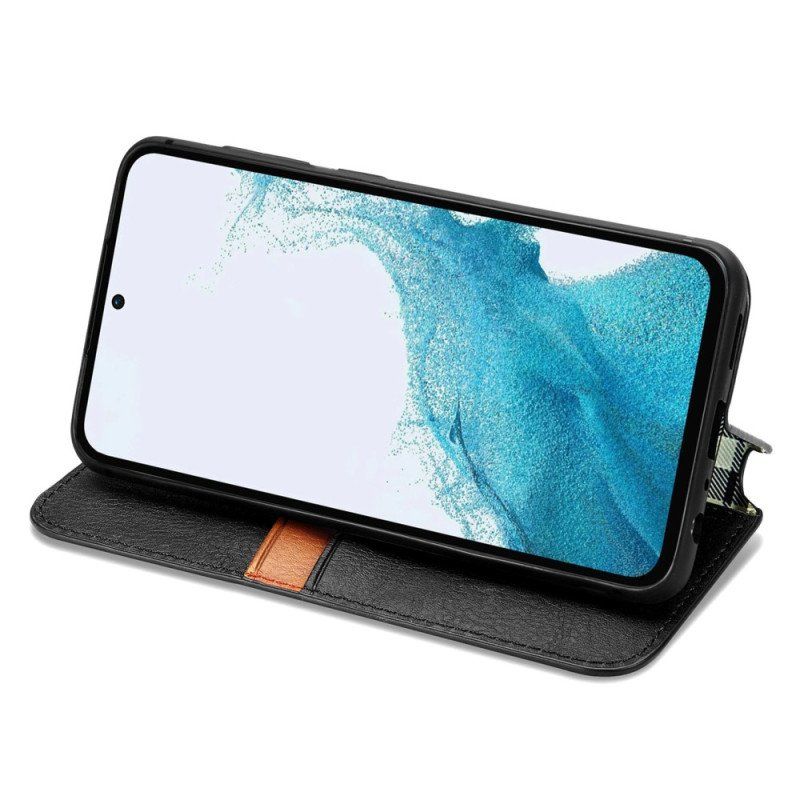 Folio-fodral Samsung Galaxy A54 5G Läderfodral Vintage 3d-mönster