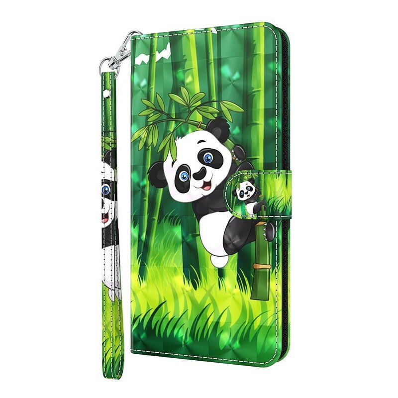 Folio-fodral Samsung Galaxy M12 / A12 Panda Och Bambu