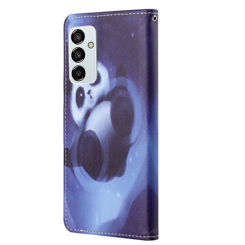 Folio-fodral Samsung Galaxy M23 5G Med Kedjar Strappy Panda